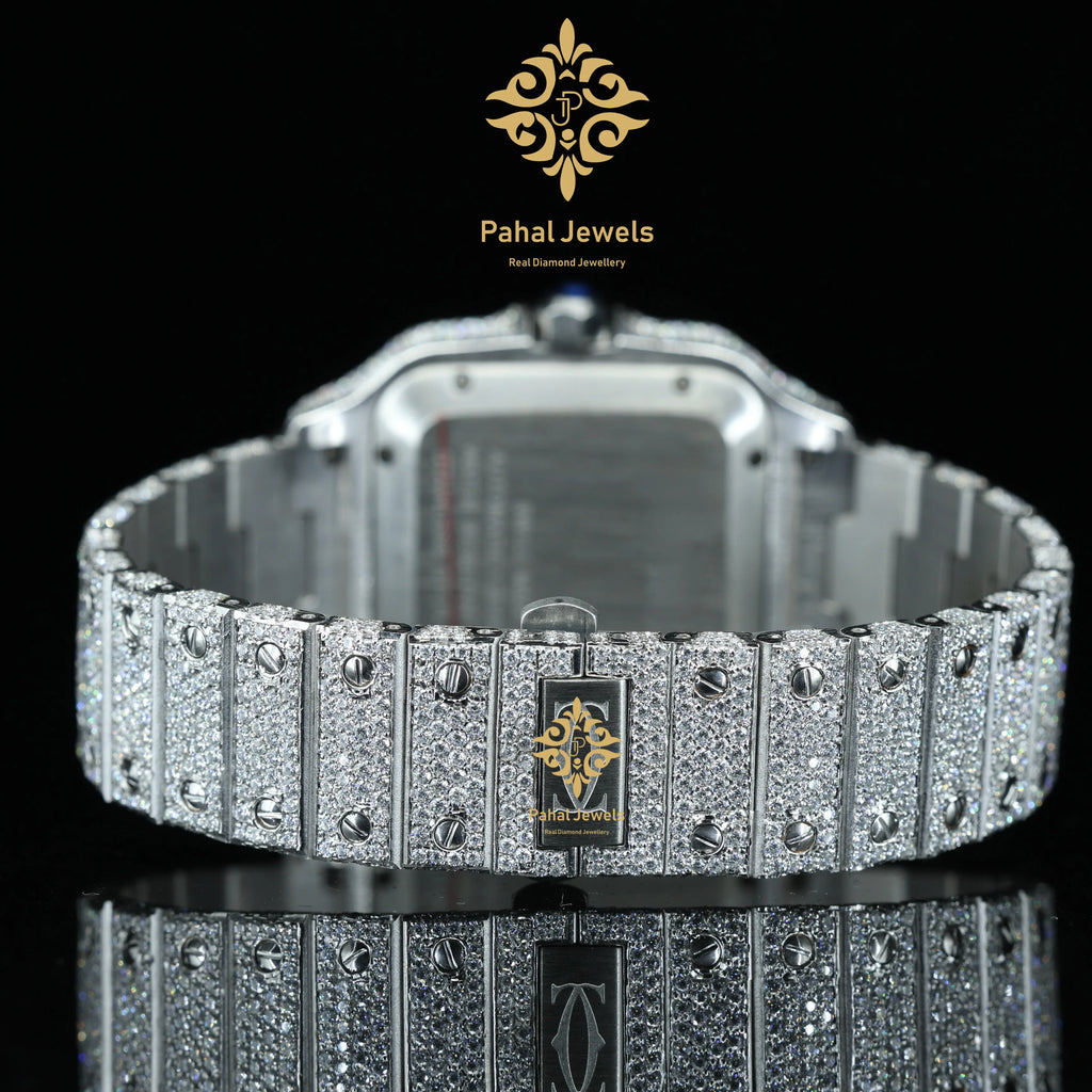2024 Top Brand Luxury Business Watch Custom Full Iced Hip Hop Diamond Moissanite Modern Automatic Sapphire 41mm Mechanical