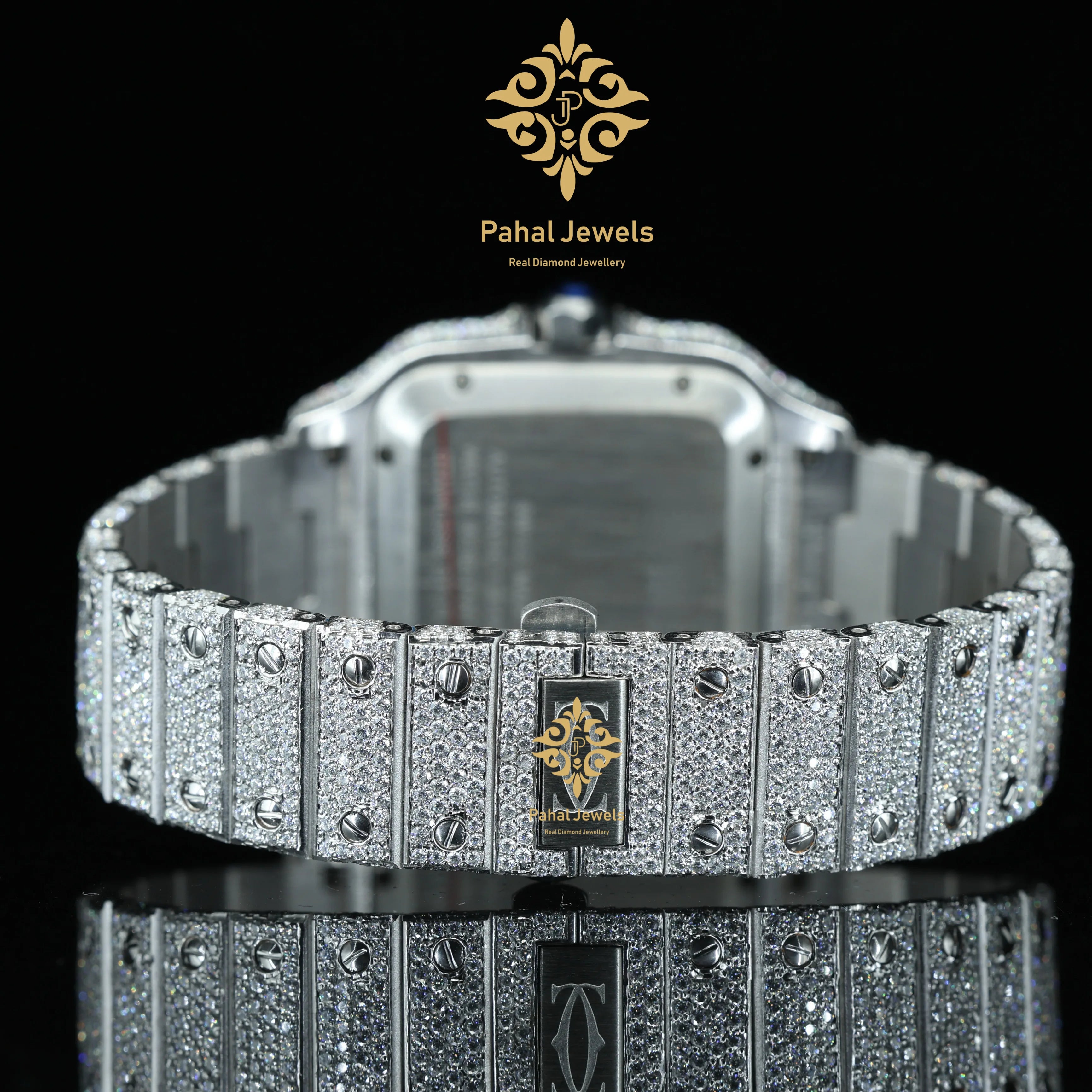 2024 Top Brand Luxury Business Watch Custom Full Iced Hip Hop Diamond Moissanite Modern Automatic Sapphire 41mm Mechanical