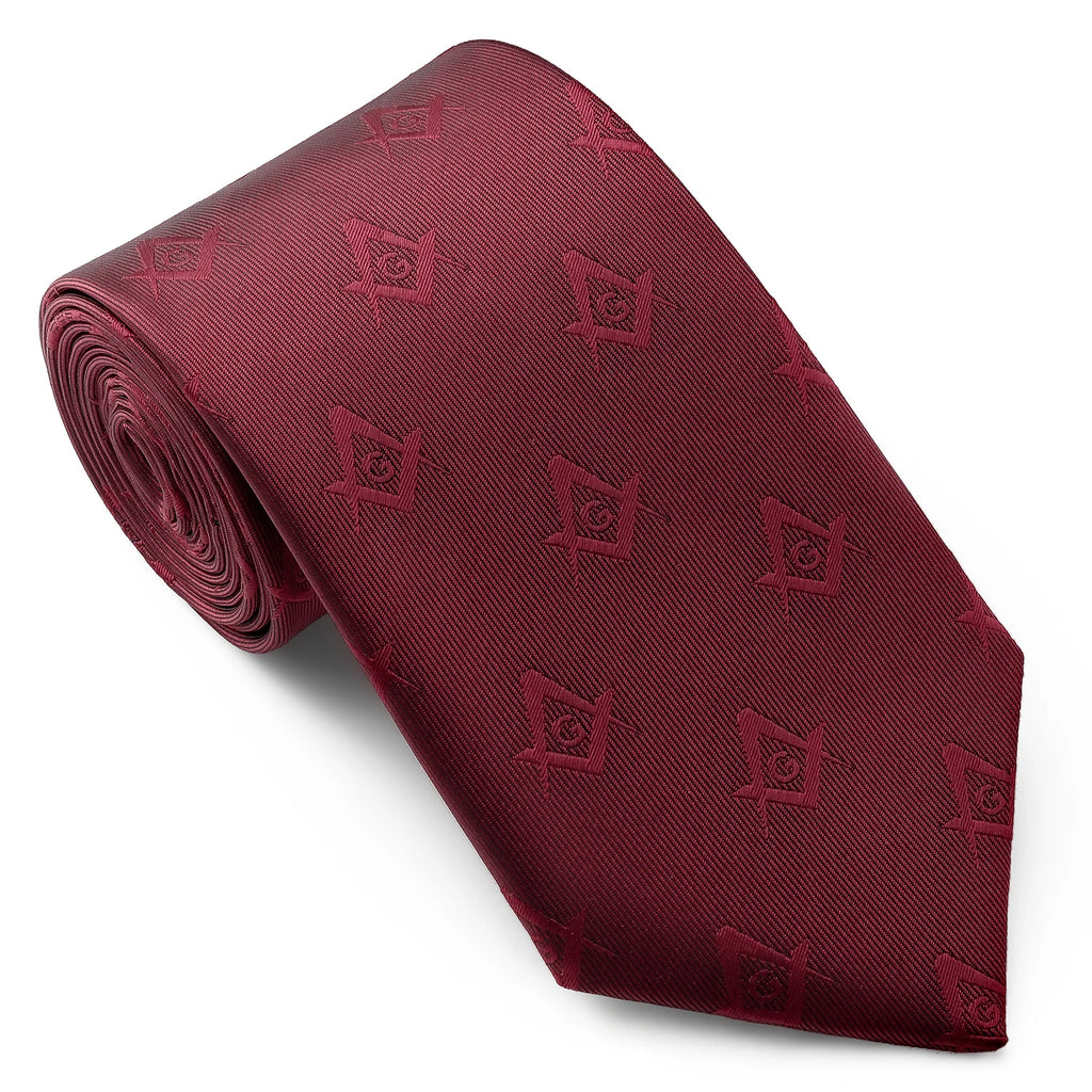HAWSON New Design Masonic neckties for men Compass G Letter Pattern for Freemason Members  8CM Polyester Tie Party Gift