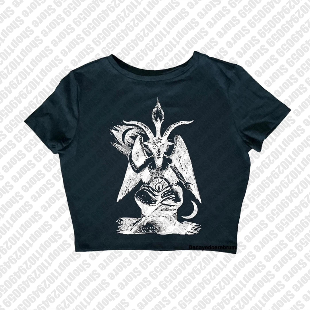 2000s Tops Gothic Emo Girls Camisole Tops Printing Grunge Crop Tops Y2k Clothes Vintage Punk Women's Corset Tank Top Baby Tees