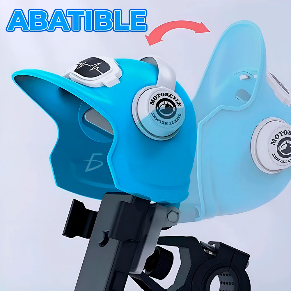 Generic Motorcycle Helmet-Style Umbrella Phone Holder with Button Control ABS Plastic Wired Model HOLD.103