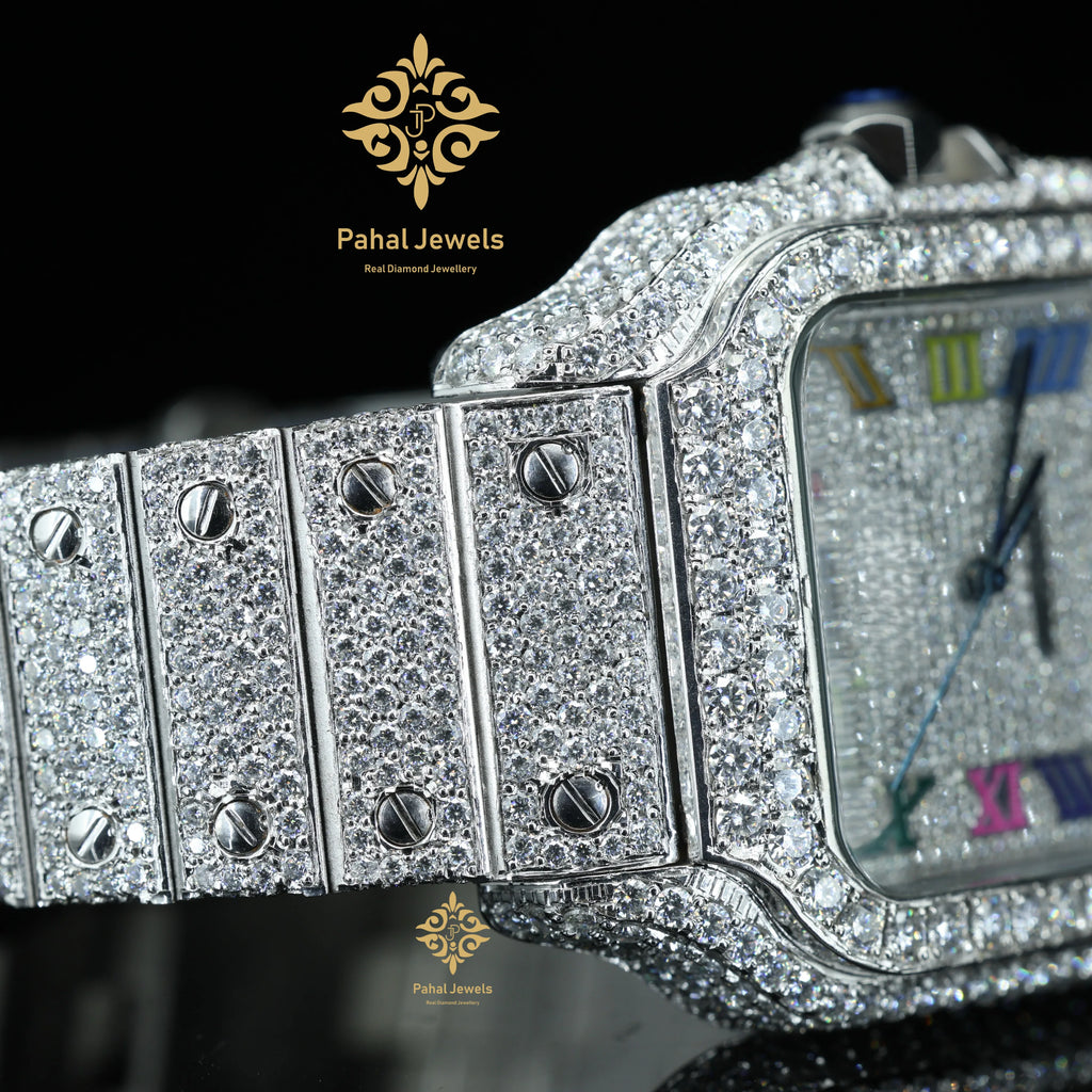2024 Top Brand Luxury Business Watch Custom Full Iced Hip Hop Diamond Moissanite Modern Automatic Sapphire 41mm Mechanical