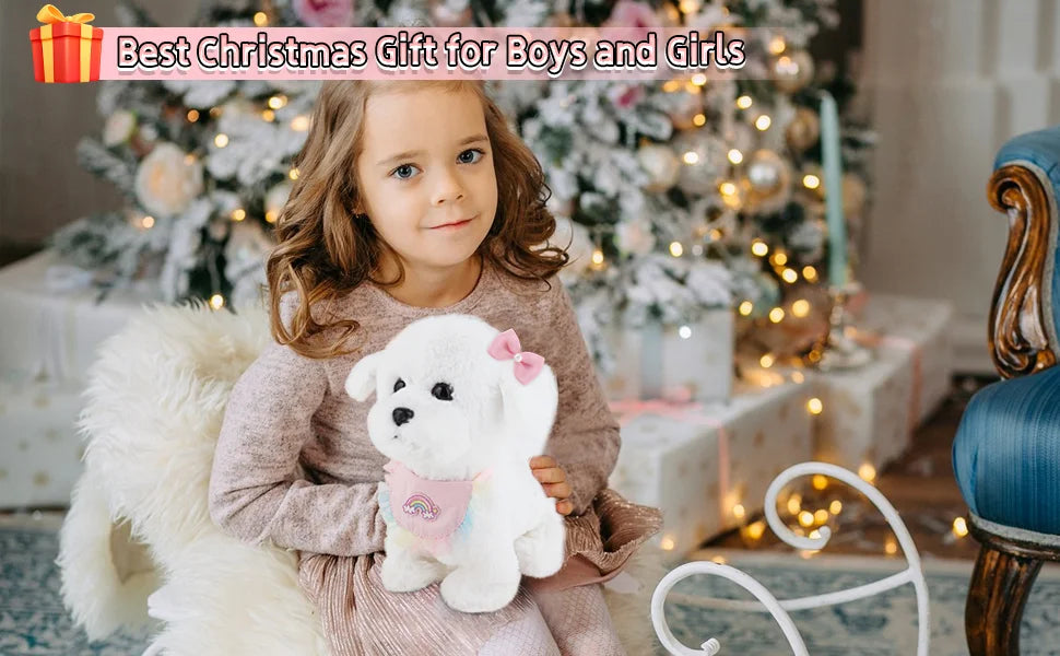 Interactive Walking Toy dog for Kids Will bark Touch & Voice Controlled with Remote And Waggling Tail Ideal Birthday Or Gift