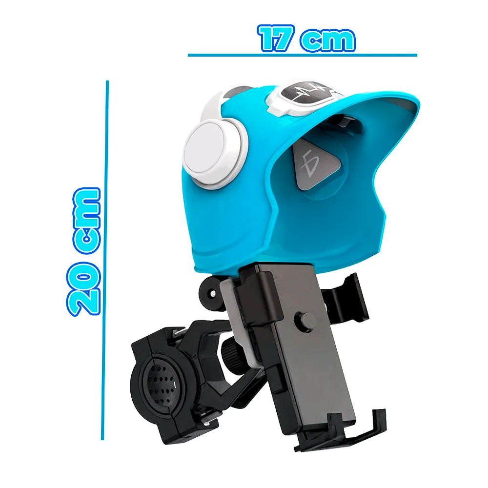 Generic Motorcycle Helmet-Style Umbrella Phone Holder with Button Control ABS Plastic Wired Model HOLD.103