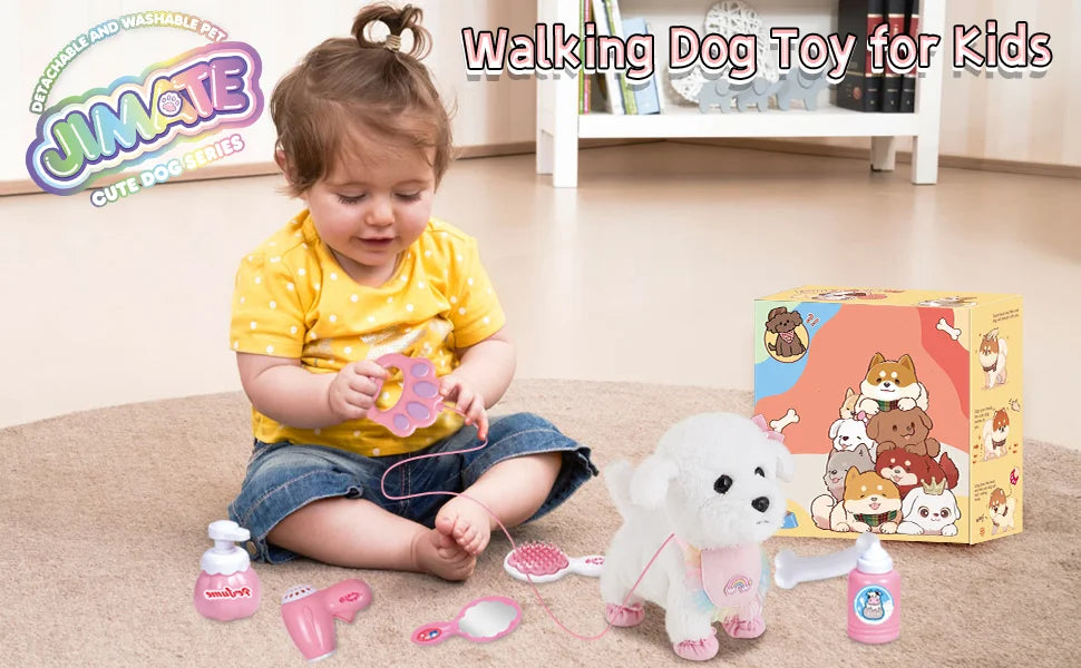 Interactive Walking Toy dog for Kids Will bark Touch & Voice Controlled with Remote And Waggling Tail Ideal Birthday Or Gift