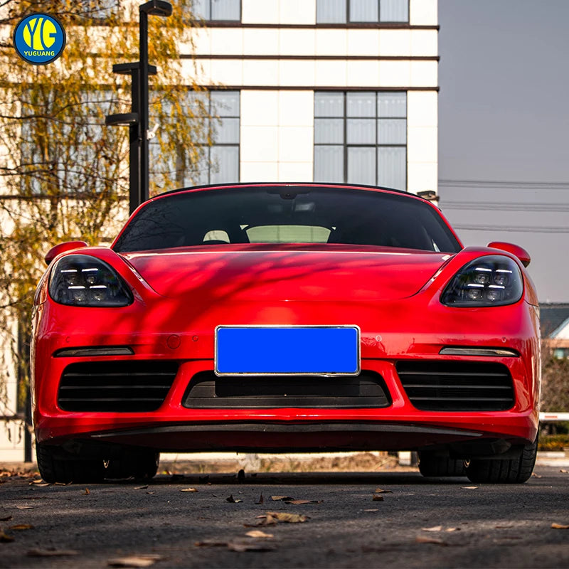 YU GUANG for Porsche 718 Cayman 982/Boxster 2016-2024 LED Headlights Matrix Style Headlamp Car Accessories Front Lights