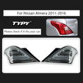 TYPY Car Lights for Nissan Almera Taillght 2011-2016 LED Car Lamps Daytime Running Lights Dynamic Turn Signals Car Accessories