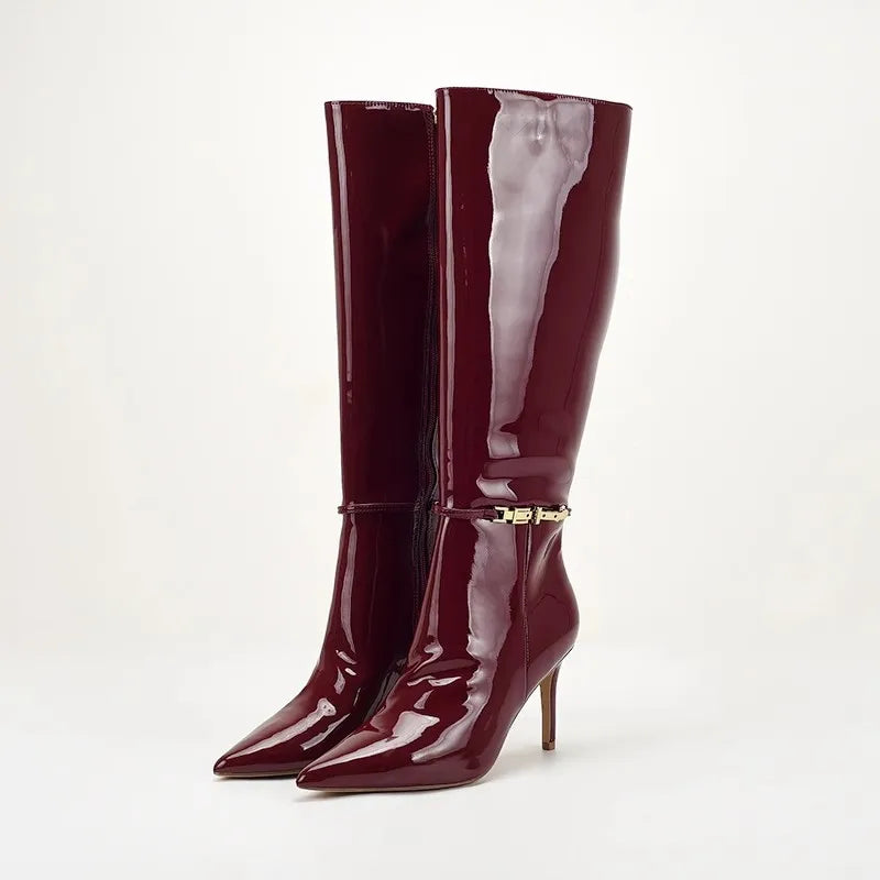 Women's Autumn and Winter Long Boots, European and American Plus Size  Motorcycle Boots, Women's Shoes
