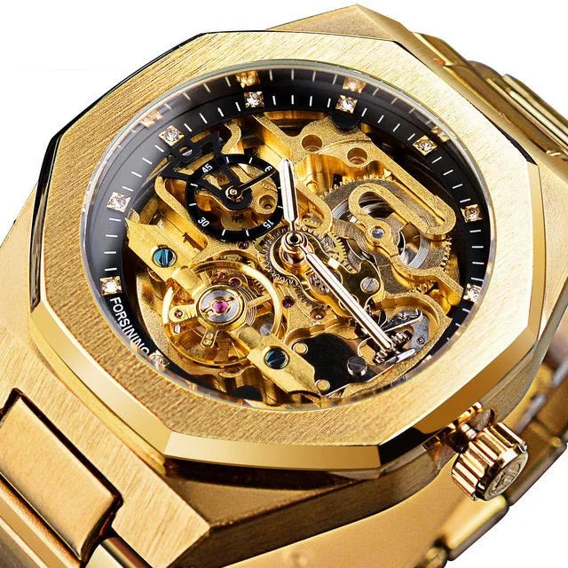 Watches Men Wrist Top Brand Waterproof Fashion Design Luminous Male Relojes Hombre Iced Out Tourbillon Skeleton Mechanical Watch