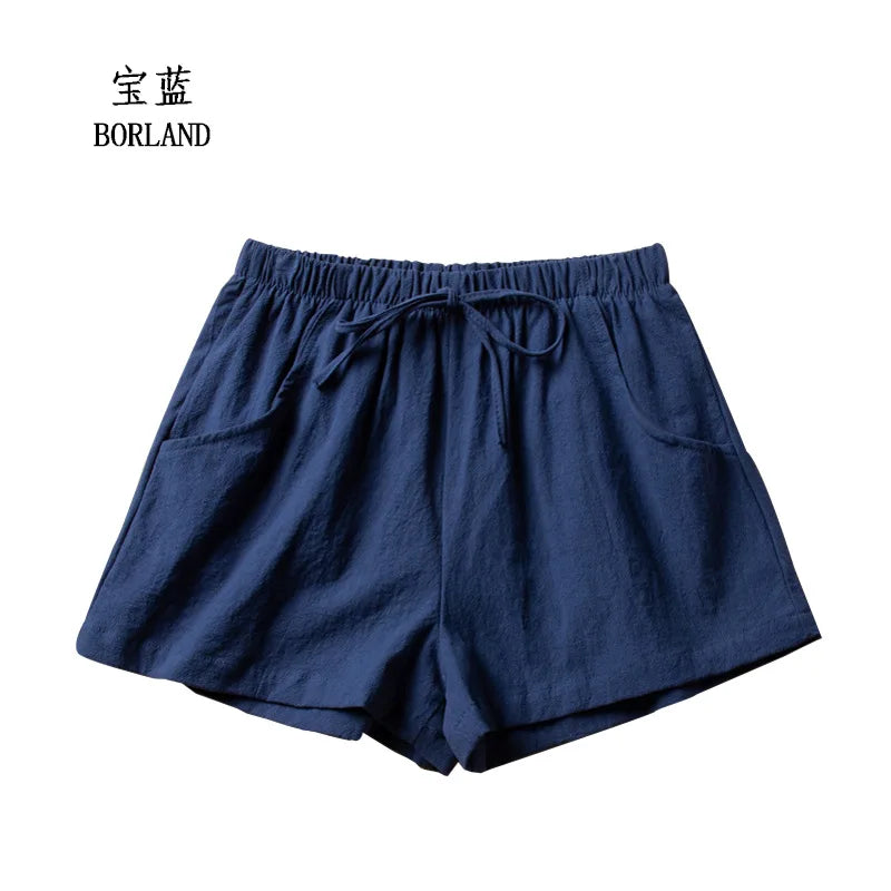 Casual Linen Shorts, Woman Gym Shorts, Big Size Loose Short Pants, High Waist Dance Hotpants, Micro Summer Bottoms for Girls