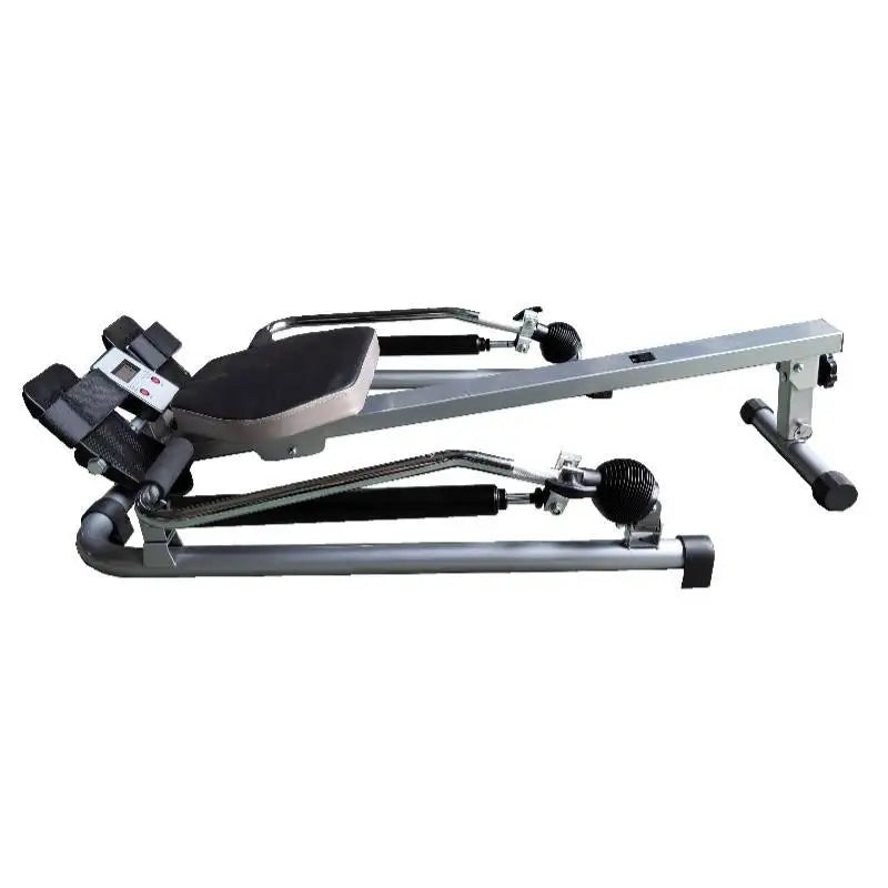 Home-use Double-handled Lightweight Indoor Rowing Machine, Hydraulic Folding Design, Silent Mechanism, Iron Material.