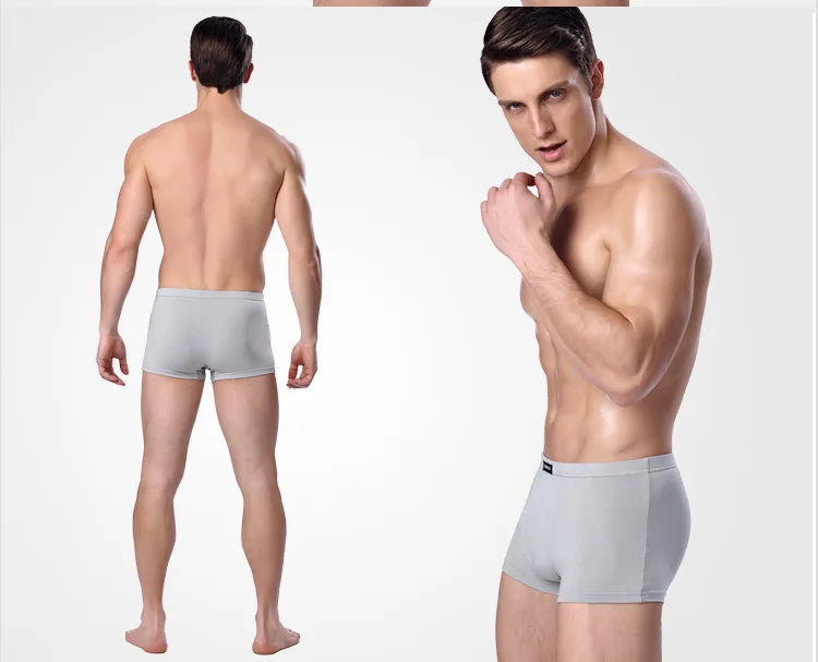 Men's Underwear Boxer Shorts Bamboo Fiber Solid Color Male Pants Breathable Underpants Boxer For Men Pantalones Para Hombres New