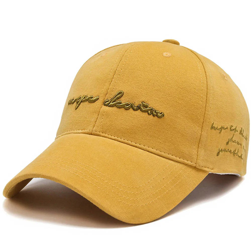 FS Luxury Orange Yellow Baseball Caps For Men Vintage 3D Letter Women Hat Brand Designer Hat Summer Trucker Cap Gorras Hombre