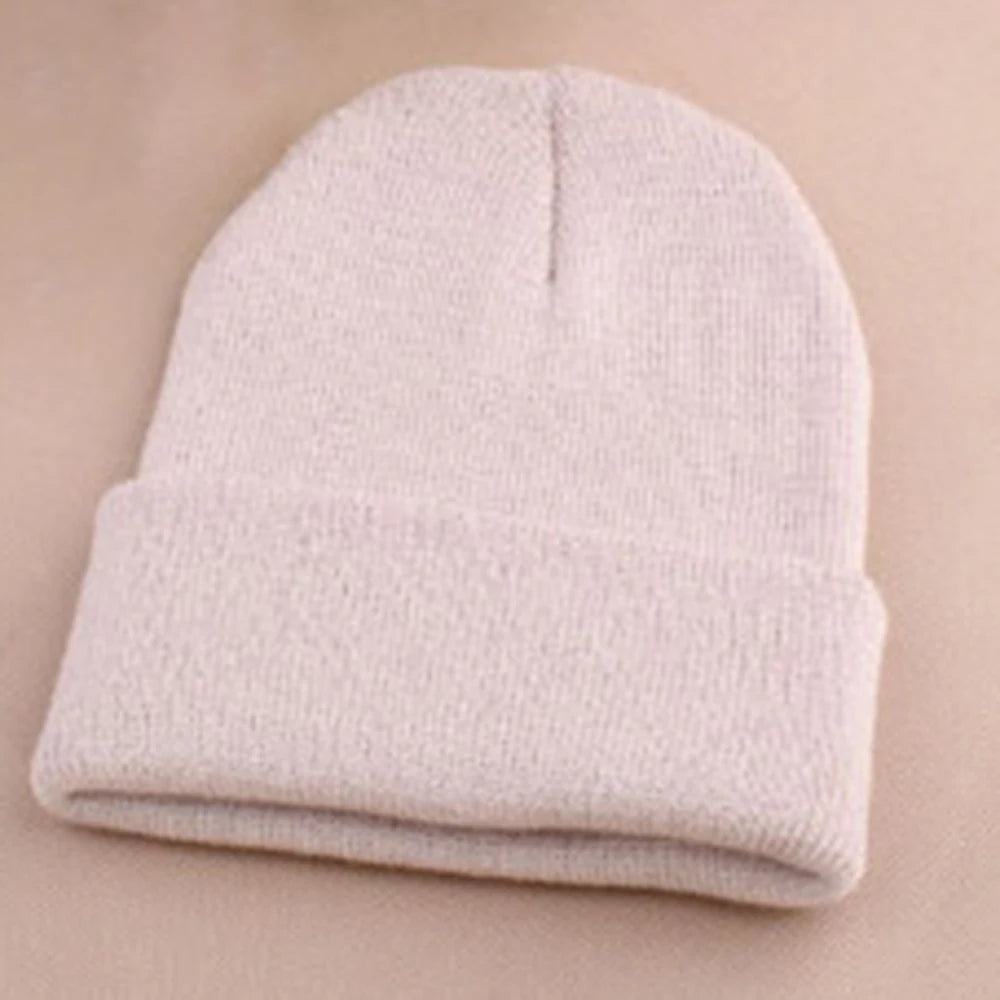 Fashion 19 Colors Knitted Neon Women Beanie Girls Autumn Casual Elastic Cap Women's Warm Winter Hats Unisex Gorros Hombres