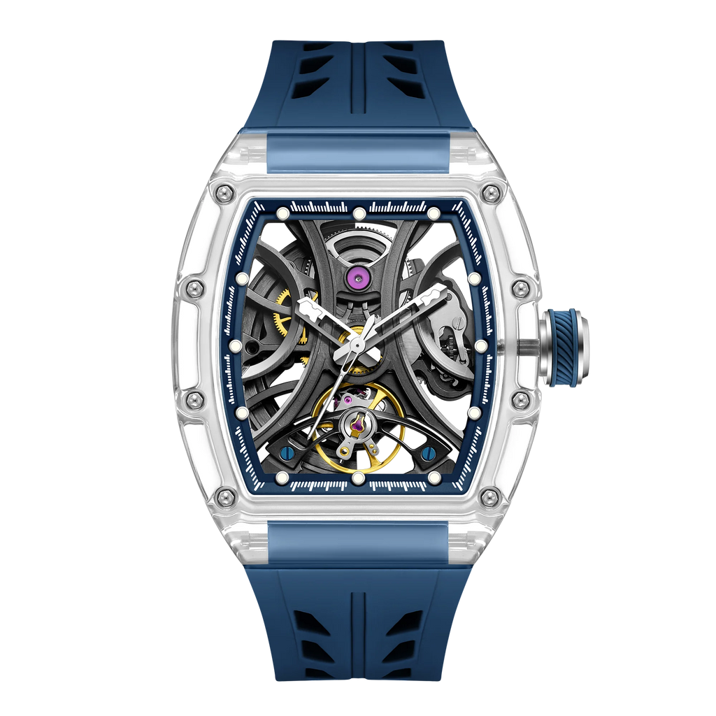 CHANCE 9-195G-11Tourbillon Automatic Watch - Luxury K9 Glass Hollowed-Out Dial Mechanical Men's Watch Wholesale & Customization