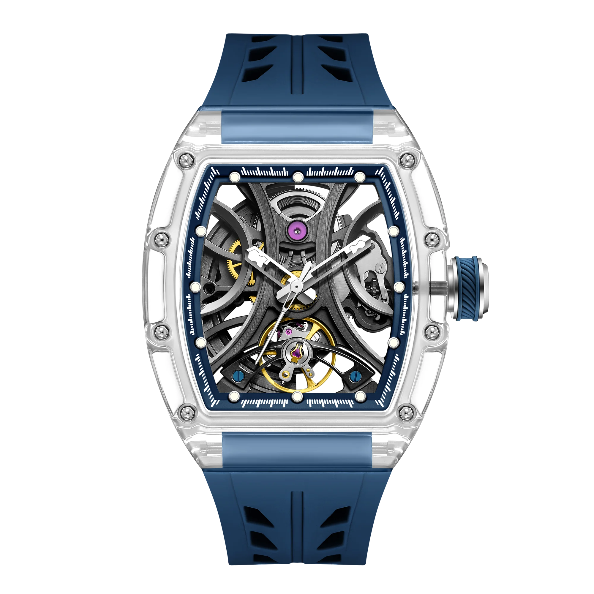CHANCE 9-195G-11Tourbillon Automatic Watch - Luxury K9 Glass Hollowed-Out Dial Mechanical Men's Watch Wholesale & Customization