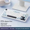 AULA F75 RGB LED 75% Wired USB & 2.4G Wireless Gaming Keyboard OEM Logo Custom PBT Mechanical Switch for PC Desktop Users