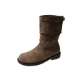 Women's Designer 2024 Winter Snow Boots Warm Slip-On Platform Ankle Shoes Non-Slip Flats Cotton Lining for Walking Motorcycle