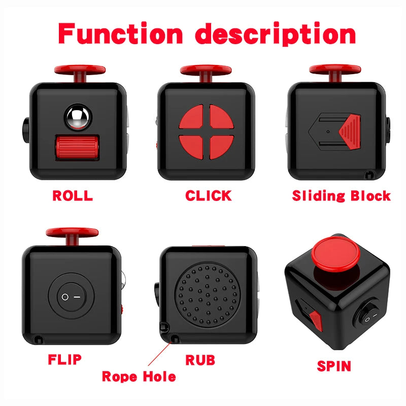 Fidget Toys Anti Stress Toys Magiques Push Decompression Dice Rainbow Fingertip Hand Game Antiestress Relax Toys for Figet Toys