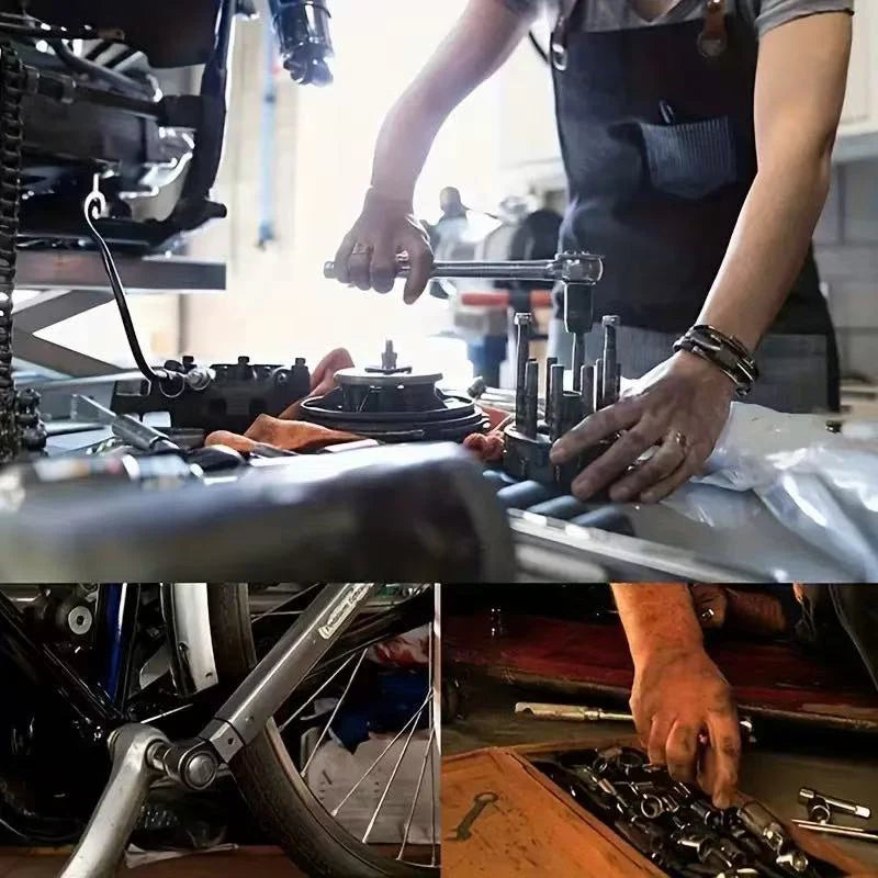 46pcs 1/4 Inch Ratchet Wrench Set Metric Hex Bit Socket Set Mechanic Tool Kits for Auto Repair Vehicle Tools