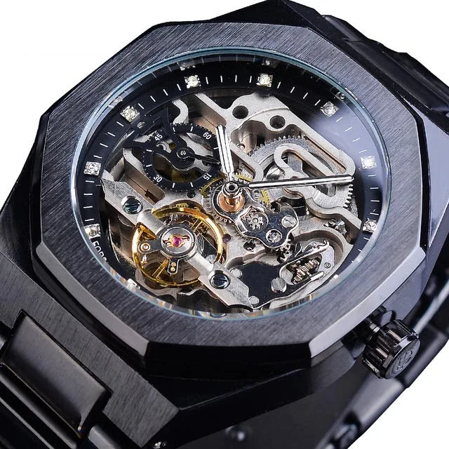Watches Men Wrist Top Brand Waterproof Fashion Design Luminous Male Relojes Hombre Iced Out Tourbillon Skeleton Mechanical Watch