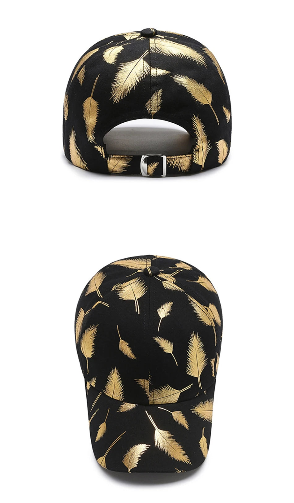 FS Brand Black Golden Feather Print Baseball Cap For Men Summer Women Trucker Hat Casual Cotton Snapback Hip Hop Caps Bone 2026