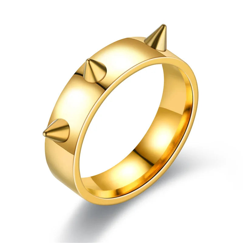 Self-defense Stainless Steel Rings Punk Style Men's And Women's Thorn Jewelry Joyas Para Hombres y Mujeres