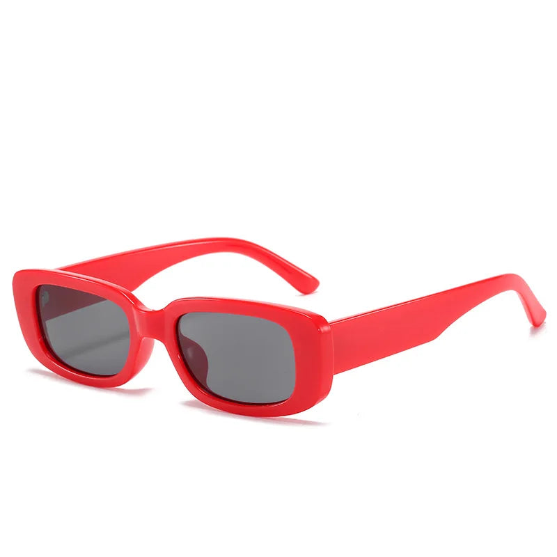 Classic Retro Designer Oversized Custom square Private Label Rimless clear square Small Rectangle Frame Glass Shades Sunglasses