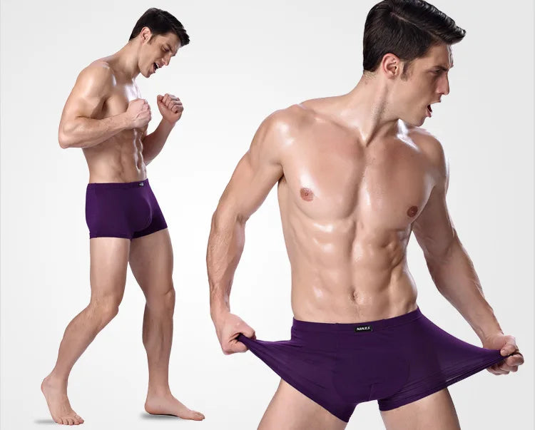Men's Underwear Boxer Shorts Bamboo Fiber Solid Color Male Pants Breathable Underpants Boxer For Men Pantalones Para Hombres New