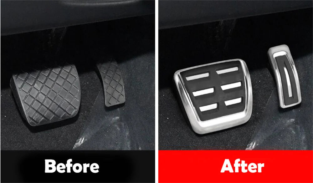 For Audi E-Tron Q4 / Porsche Macan Macan S 2019- Car Styling Accessories Foot Rest Accelerator Fuel Gas Pedal Brake Pedal Cover