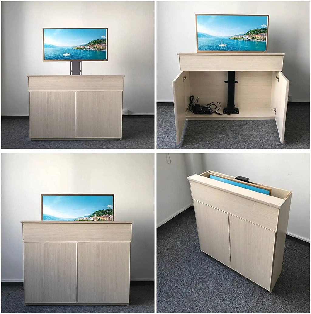 Adjustable Motorized TV Lift 32"-70" TV Mechanism 1000mm Auto Lifting Adjustable Hidden TV Lift for Home Cabinet Bed and Office