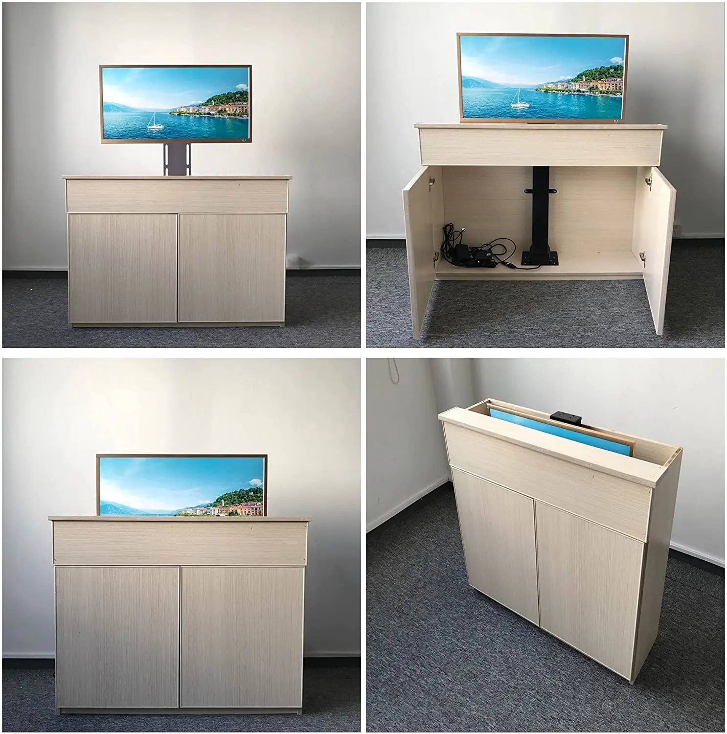 Adjustable Motorized TV Lift 32"-70" TV Mechanism 1000mm Auto Lifting Adjustable Hidden TV Lift for Home Cabinet Bed and Office