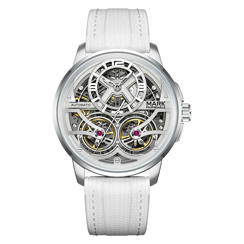 Mark Fairwhale Cross Border Exclusive Fully Skeleton Mechanical Men's Watch Alloy Case Luminous Auto Mechanical Watch