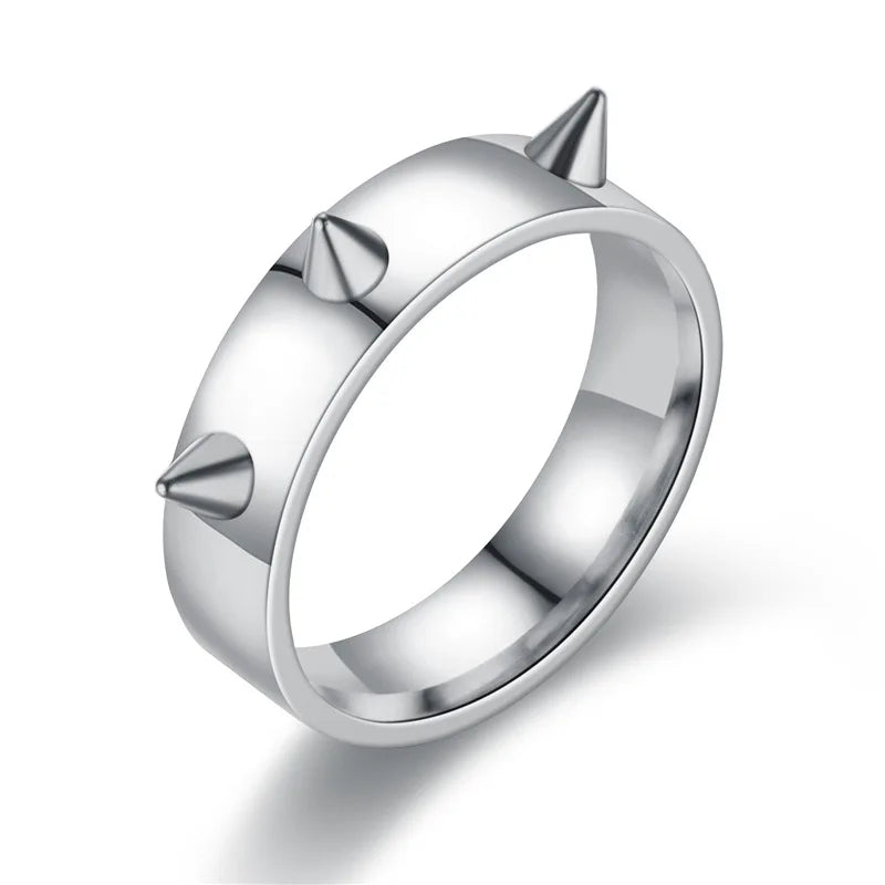 Self-defense Stainless Steel Rings Punk Style Men's And Women's Thorn Jewelry Joyas Para Hombres y Mujeres