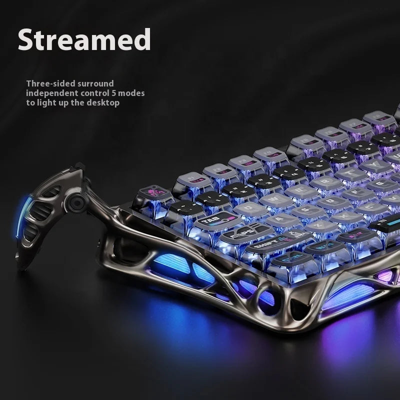 Wireless Mechanical Keyboard Gravastar for Laptop/Computer Special Gift Top Gaming Peripherals Cyberpunk K1 Pro Special Edition