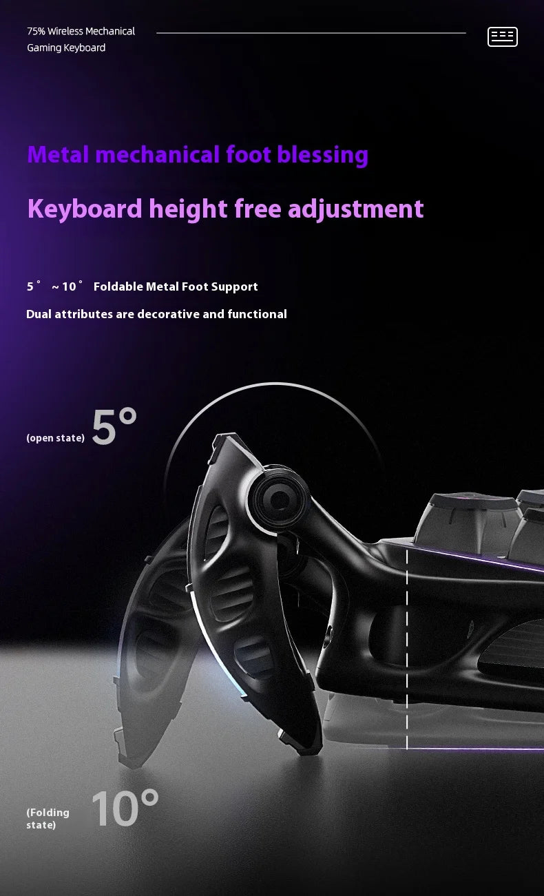 Wireless Mechanical Keyboard Gravastar for Laptop/Computer Special Gift Top Gaming Peripherals Cyberpunk K1 Pro Special Edition