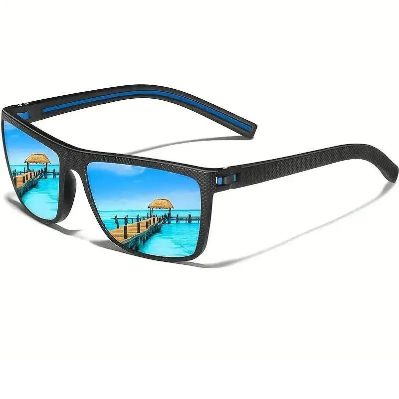 Square Polarized Tortoiseshell Colored Lenses Trendy Sunglasses for Unisex Adult Lightweight Full Rim Frame