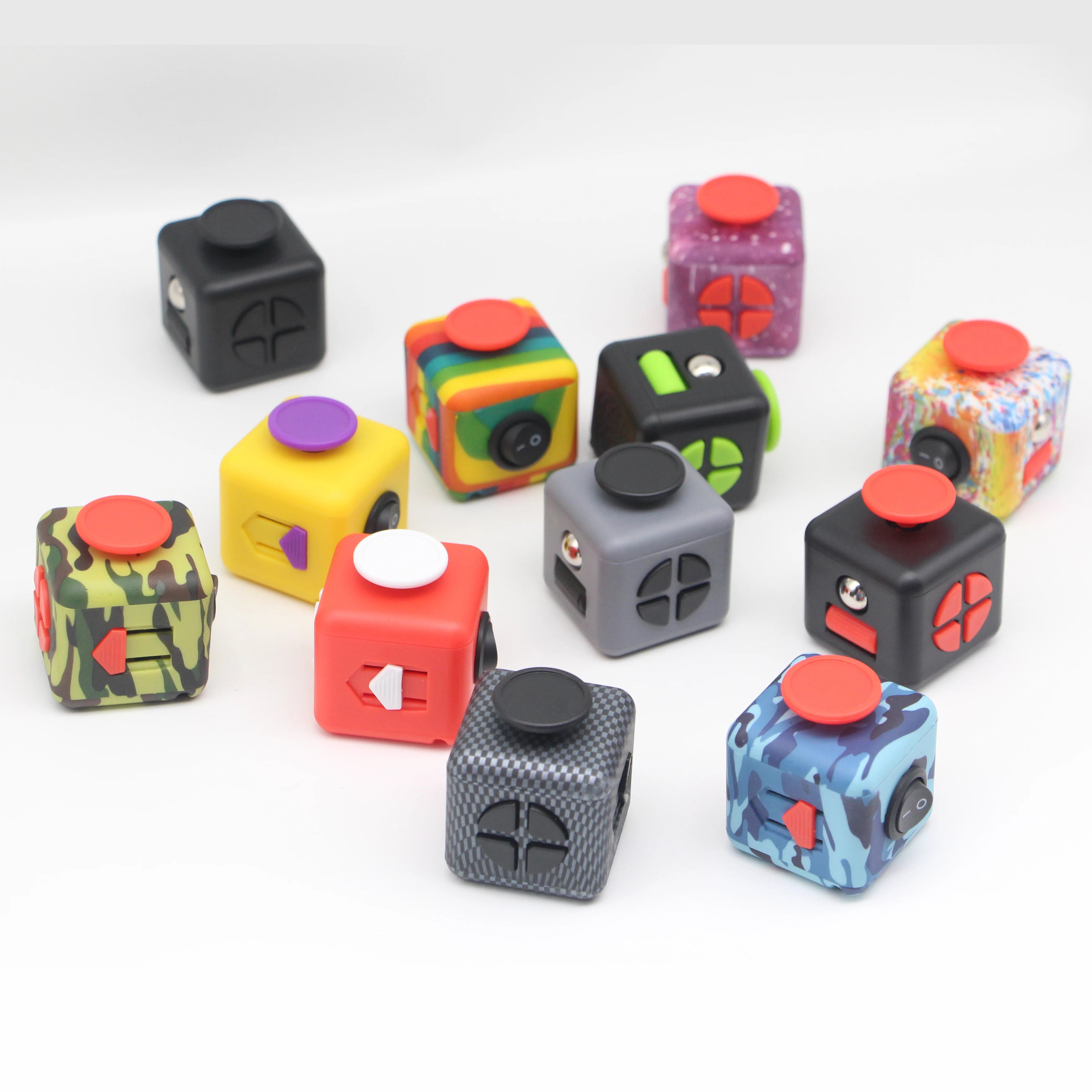 Fidget Toys Anti Stress Toys Magiques Push Decompression Dice Rainbow Fingertip Hand Game Antiestress Relax Toys for Figet Toys