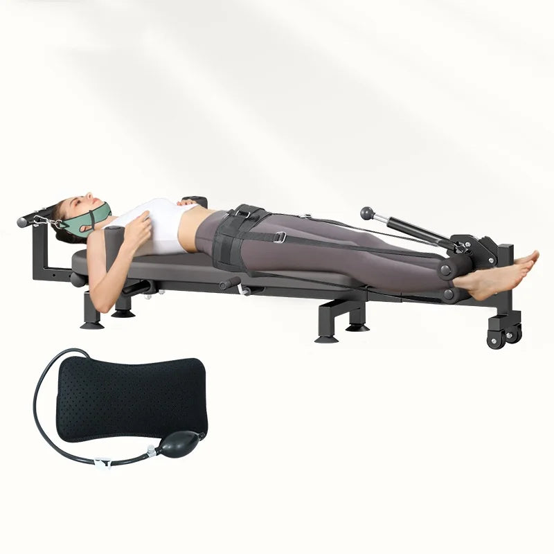 Sovis Mechanical Inverted Cervical Lumbar Spine Relaxer Leg Stretching PVC Fitness Device Home Waist Traction Machine