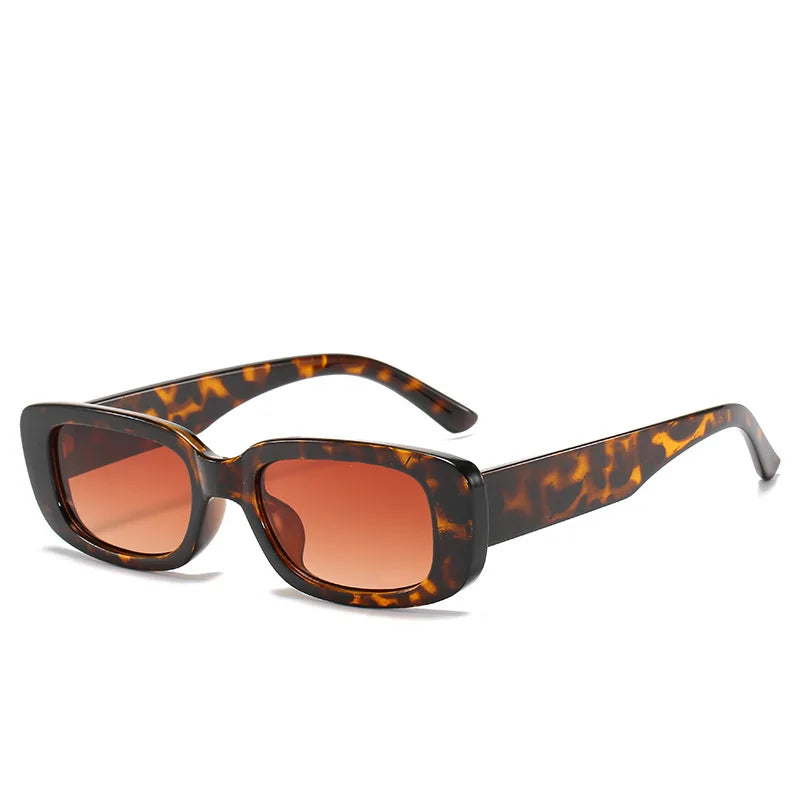 Classic Retro Designer Oversized Custom square Private Label Rimless clear square Small Rectangle Frame Glass Shades Sunglasses