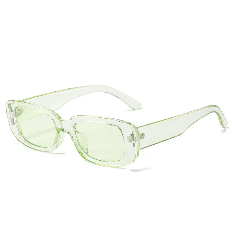Classic Retro Designer Oversized Custom square Private Label Rimless clear square Small Rectangle Frame Glass Shades Sunglasses