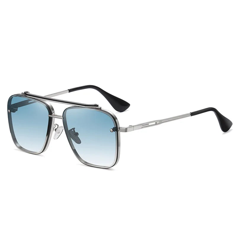2022 New Design Fashion Metal Frame UV400 protection Gradient Color Lens Men Sunglasses