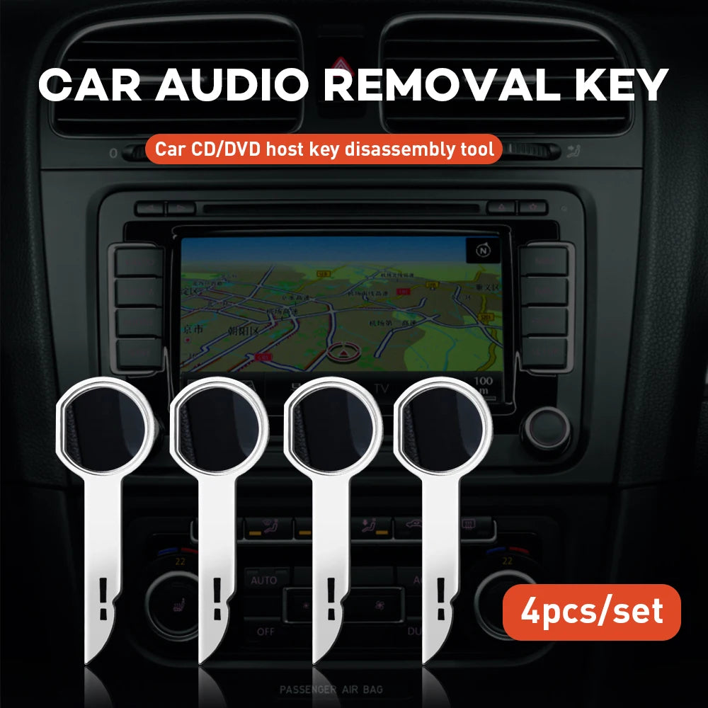 4Pcs Radio Removal Stereo Key Release Pin Head Unit O  Practical Extraction s for VW  Car Accessories