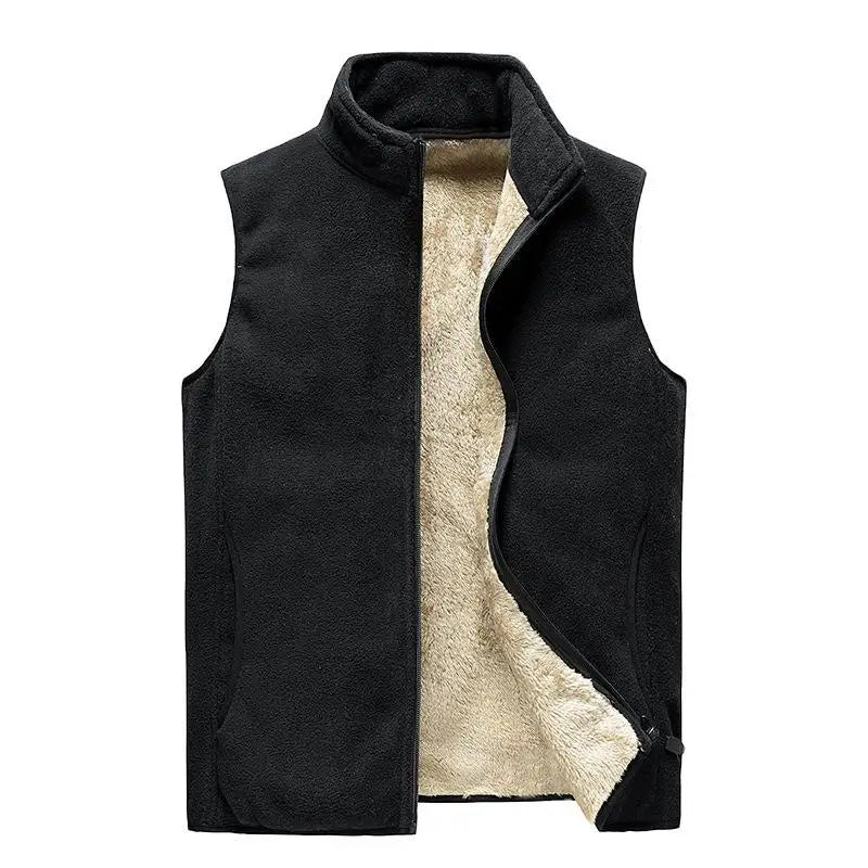 lamb cashmere waistcoat for men Brand Winter Jacket Men Vest Men Zipper Mens Jacket Sleeveless Casual Winter Waistcoat Men S-8XL