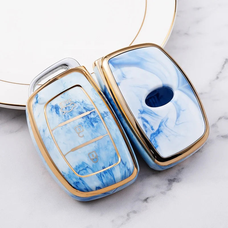 Jade TPU Car Accessories Key case Cover with Keychain for Hyundai Elantra GT Ioniq Sonata Tucson Class Car Key Holder