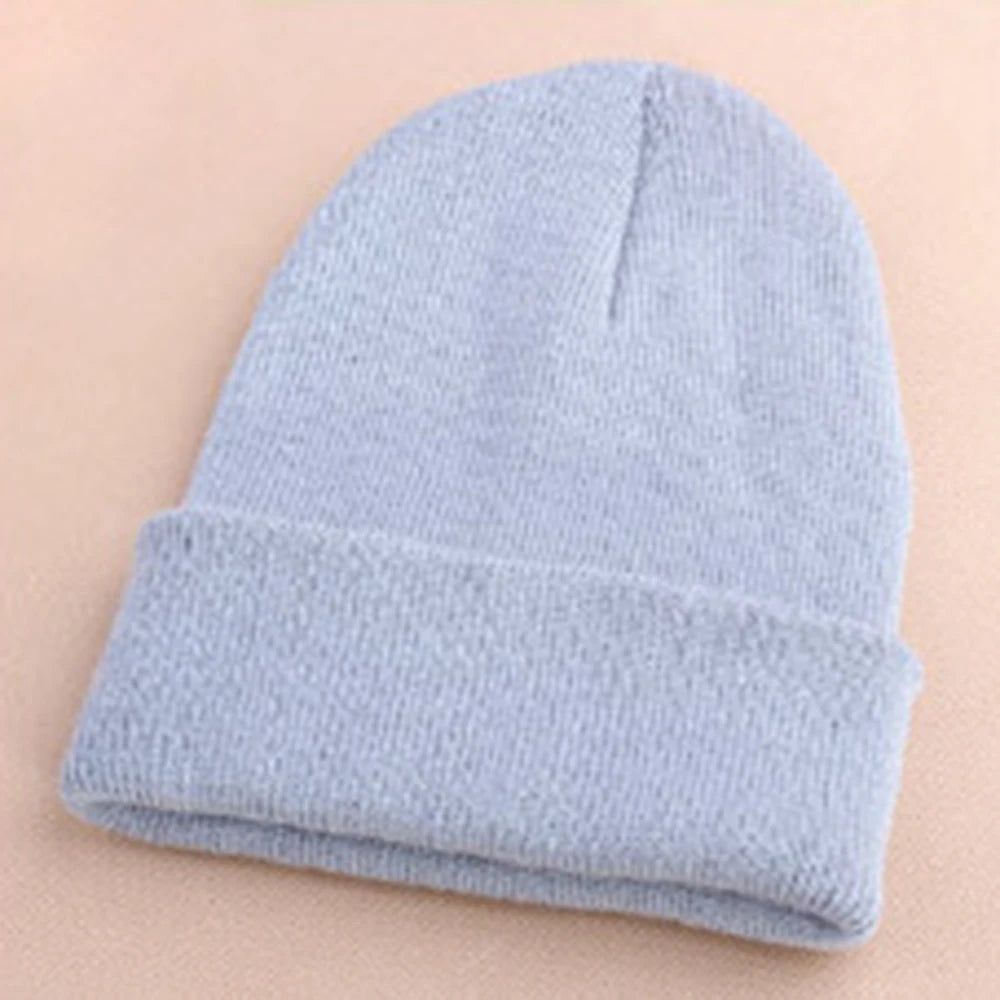 Fashion 19 Colors Knitted Neon Women Beanie Girls Autumn Casual Elastic Cap Women's Warm Winter Hats Unisex Gorros Hombres