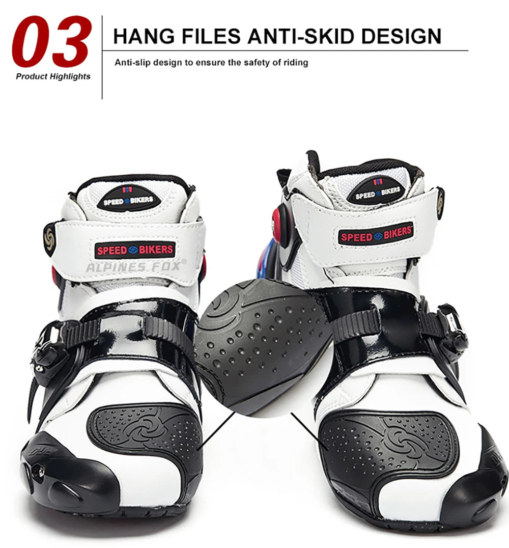 Professional Motorbike Motorcycle Shoes Motocross Racing Boots Waterproof Biker Sports Protect Ankle Moto Rider Cycling Shoes