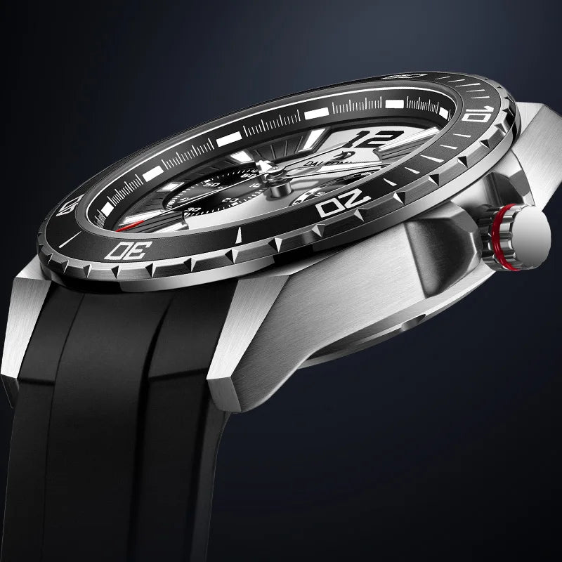 High Quality Men's Automatic Diver Watch Quartz Mechanic with Stainless Steel and Leather/Rubber Bands Relogio Masculino