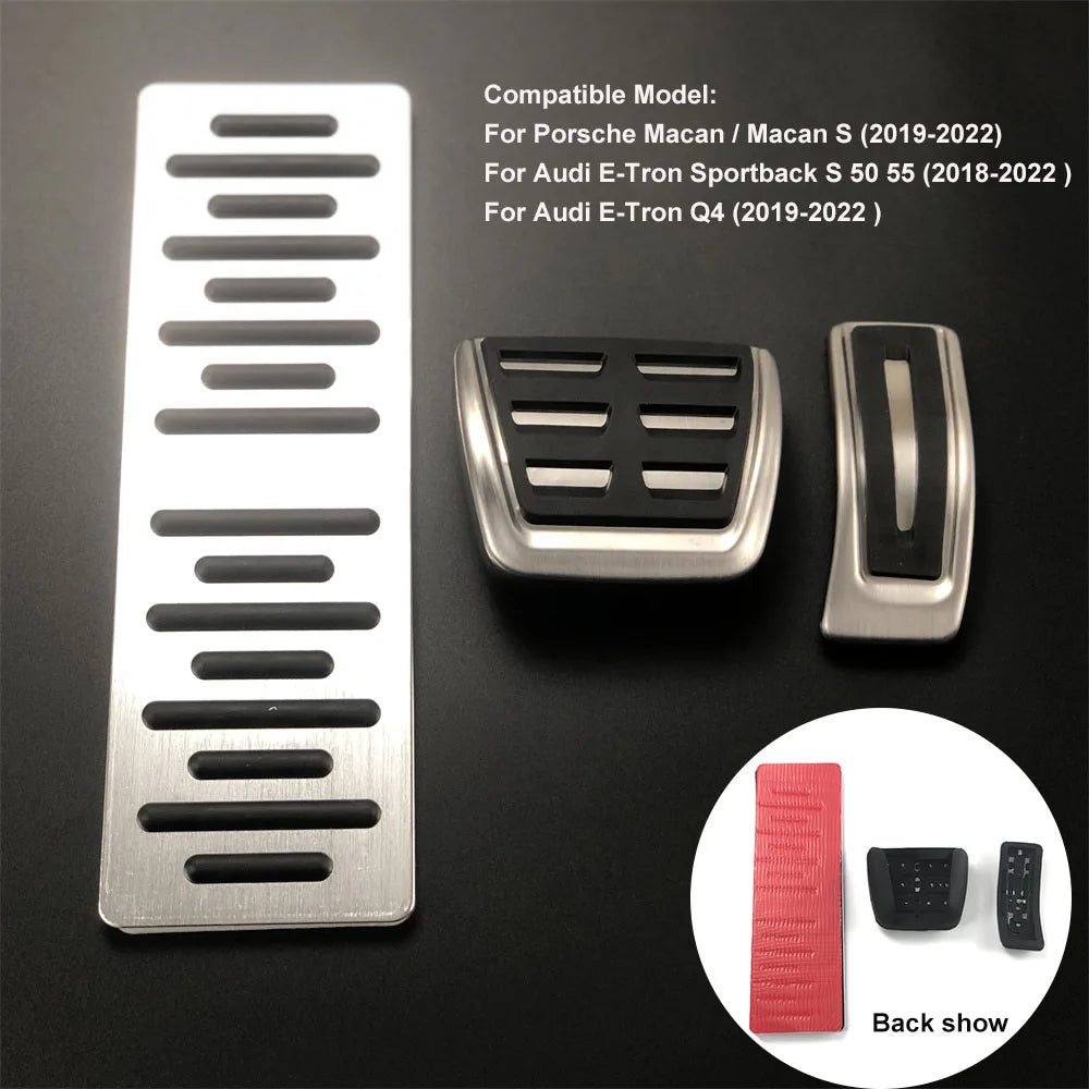 For Audi E-Tron Q4 / Porsche Macan Macan S 2019- Car Styling Accessories Foot Rest Accelerator Fuel Gas Pedal Brake Pedal Cover