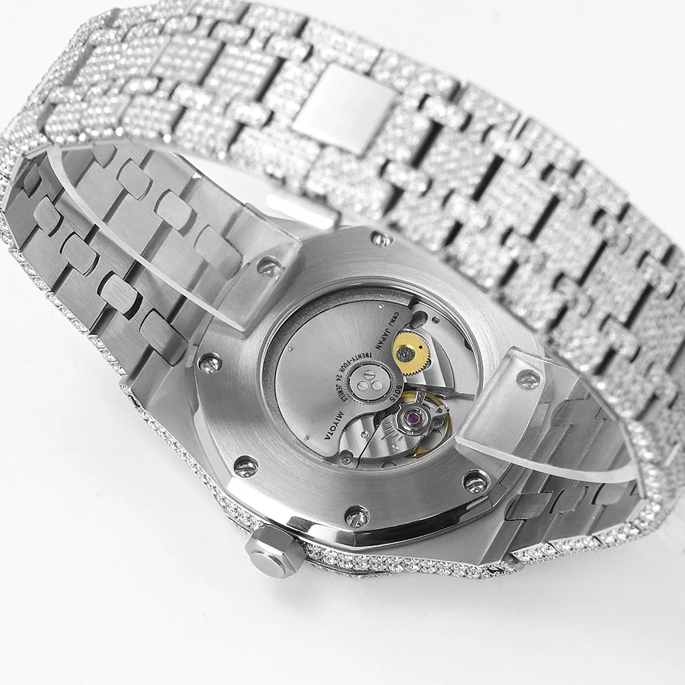 Designer Luxury Sapphire Automatic Mechanical Movement Watches Iced Out VVS Moissanite Watches for Men Wholesale